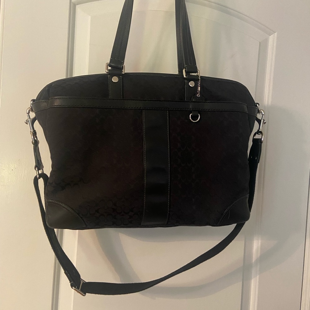 Black Coach baby diaper bag. Very good condition!